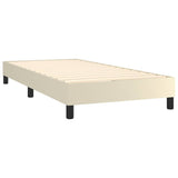 Sommier à lattes de lit avec matelas et LED Crème 90x200 cm