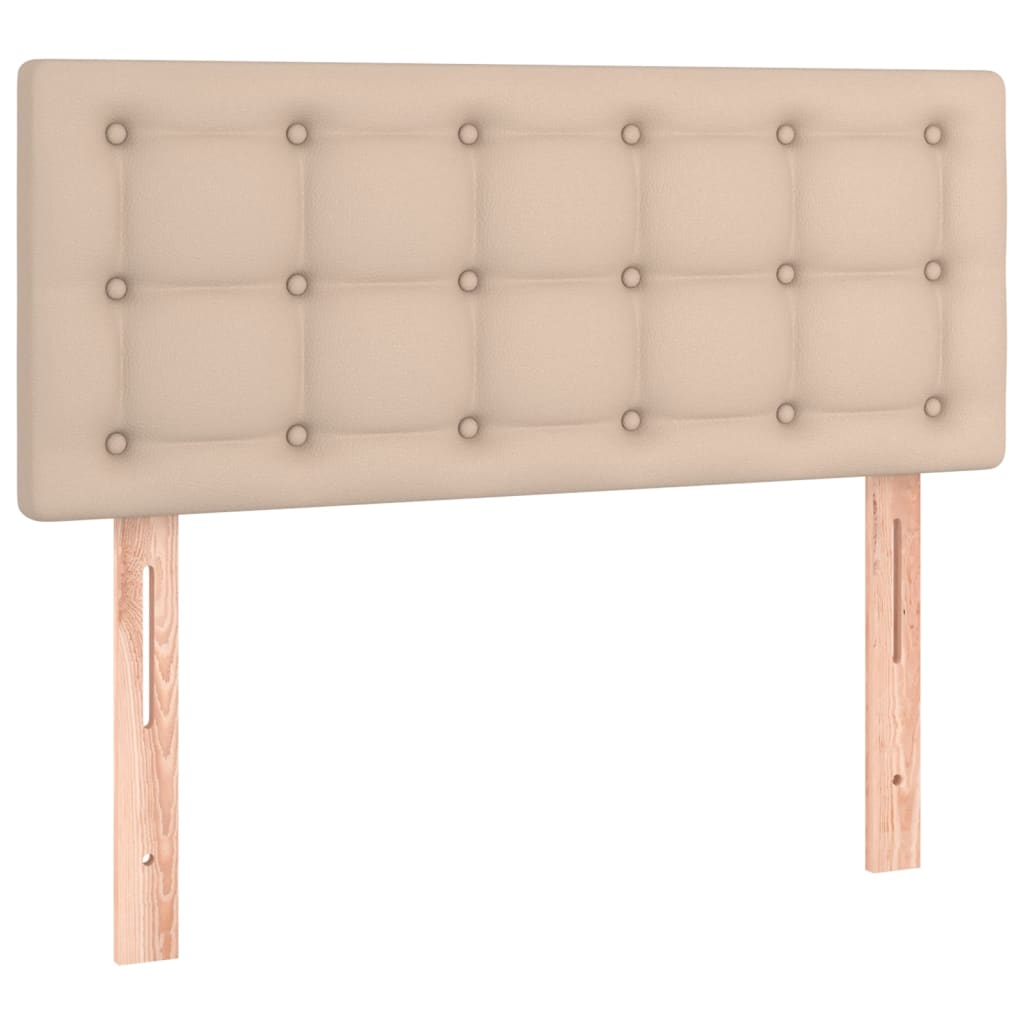 Sommier à lattes de lit avec matelas LED Cappuccino 100x200 cm