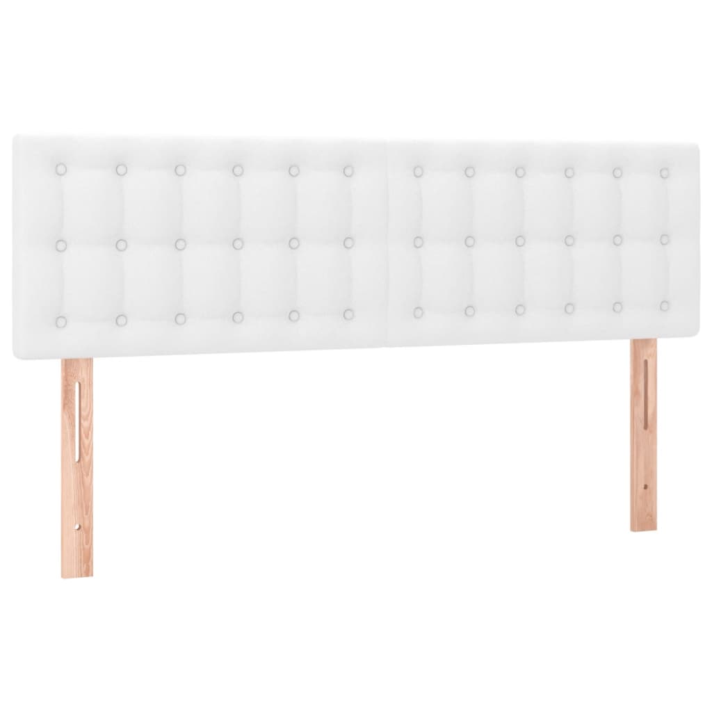 Sommier à lattes de lit avec matelas et LED Blanc 140x190 cm