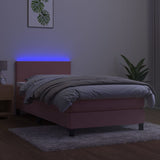 Sommier à lattes de lit avec matelas LED Rose 80x200 cm Velours