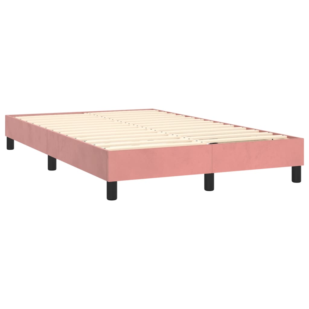 Sommier à lattes de lit avec matelas LED Rose 120x200cm Velours