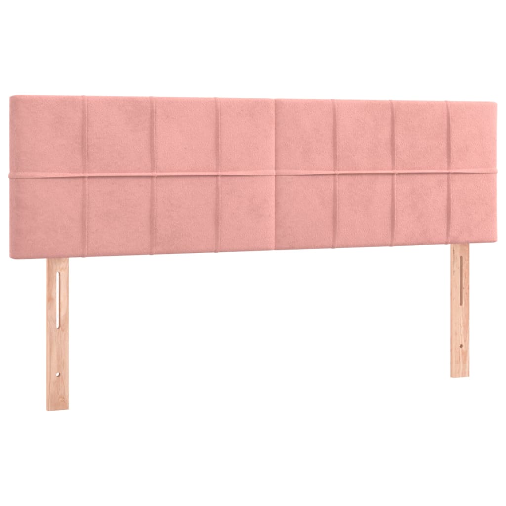 Sommier à lattes de lit avec matelas et LED Rose 140x190 cm