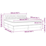 Sommier à lattes de lit avec matelas LED Bleu foncé 180x200 cm