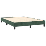 Sommier à lattes de lit matelas et LED Vert foncé 140x200 cm