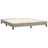 Sommier à lattes de lit matelas et LED Gris clair 180x200 cm