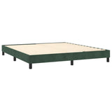 Sommier à lattes de lit matelas et LED Vert foncé 180x200 cm