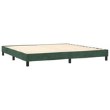 Sommier à lattes de lit matelas et LED Vert foncé 200x200 cm