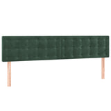 Sommier à lattes de lit matelas et LED Vert foncé 200x200 cm