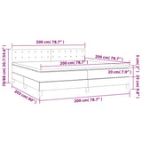 Sommier à lattes de lit matelas et LED Vert foncé 200x200 cm