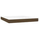 Sommier à lattes de lit et matelas LED Marron foncé 160x200 cm