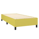 Sommier à lattes de lit et matelas et LED Vert 100x200 cm Tissu