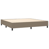 Sommier à lattes de lit et matelas et LED Taupe 200x200cm Tissu