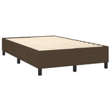 Sommier à lattes de lit matelas et LED Marron foncé 120x200 cm