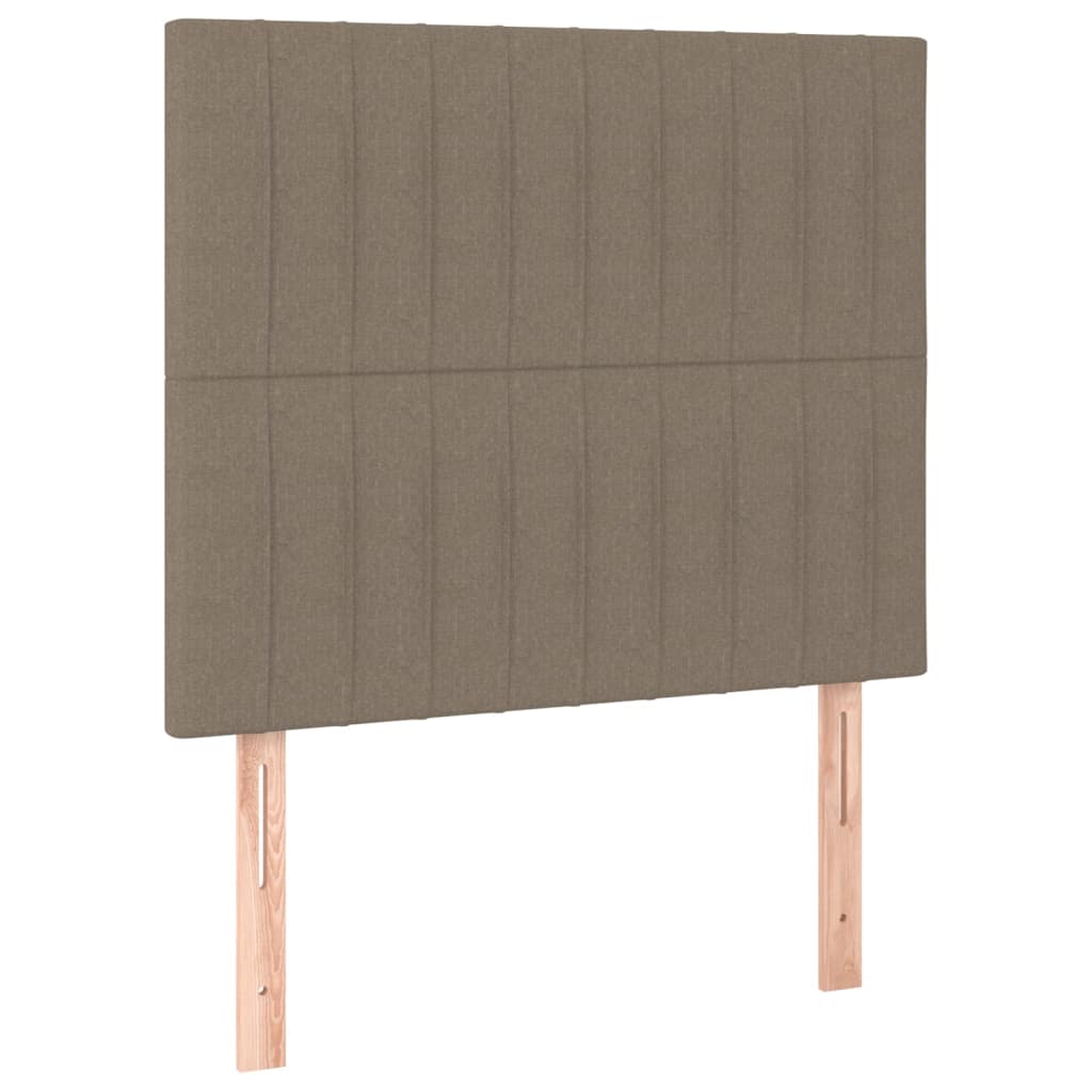 Sommier à lattes de lit et matelas et LED Taupe 80x200cm Tissu