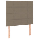 Sommier à lattes de lit et matelas et LED Taupe 100x200cm Tissu