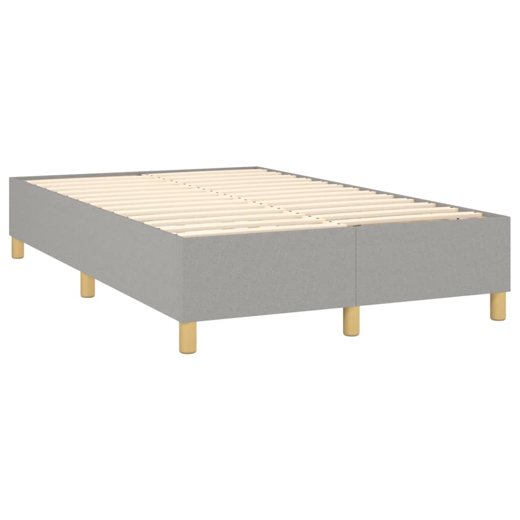 Sommier à lattes de lit matelas et LED Gris clair 120x200 cm