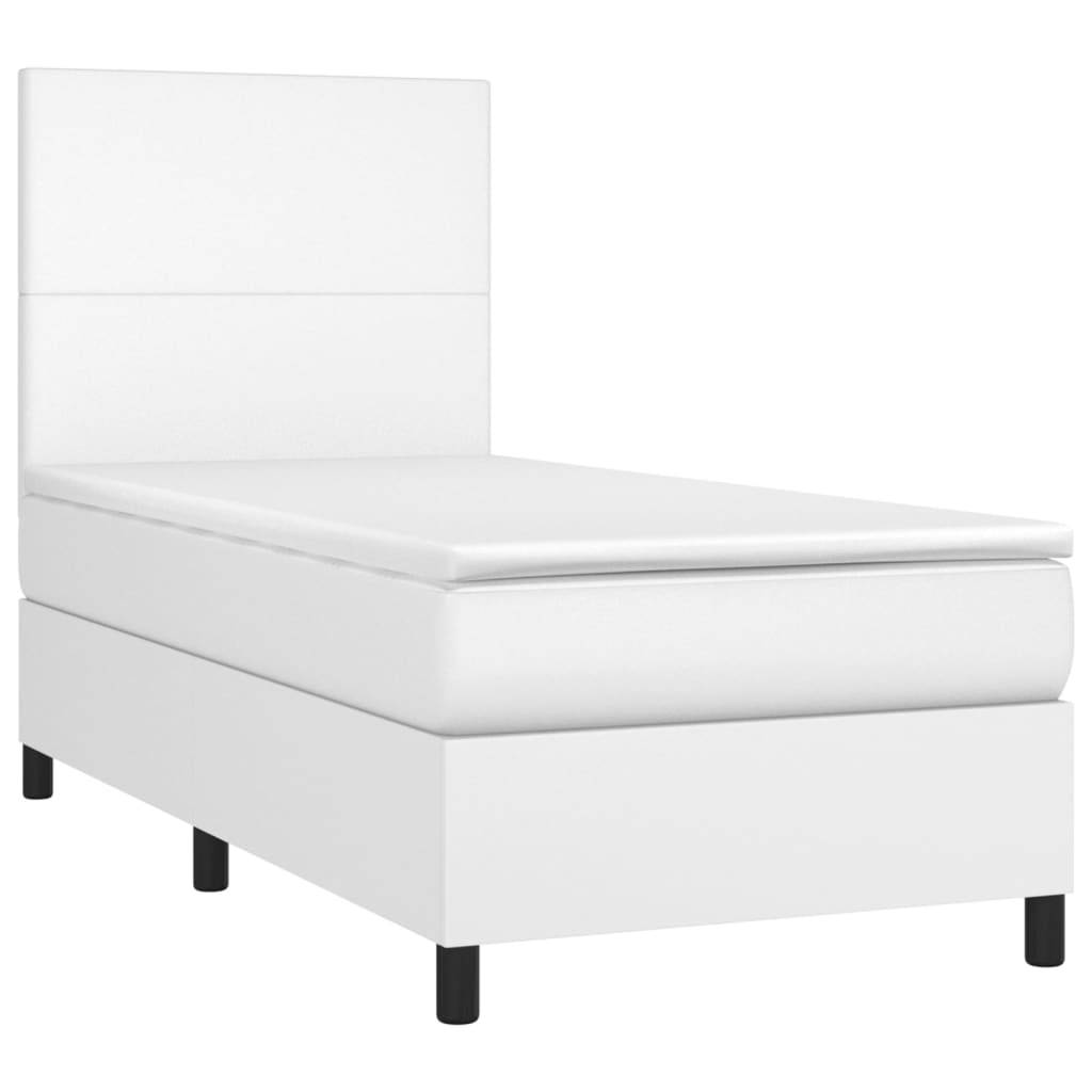 Sommier à lattes de lit avec matelas et LED Blanc 80x200 cm