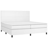 Sommier à lattes de lit avec matelas et LED Blanc 200x200 cm