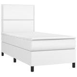 Sommier à lattes de lit avec matelas et LED Blanc 80x200 cm