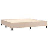 Sommier à lattes de lit avec matelas LED Cappuccino 200x200 cm