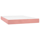 Sommier à lattes de lit et matelas LED Rose 140x190 cm Velours