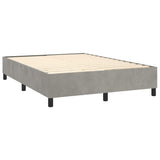 Sommier à lattes de lit avec matelas LED Gris clair 140x200 cm