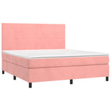 Sommier à lattes de lit et matelas LED Rose 160x200 cm Velours