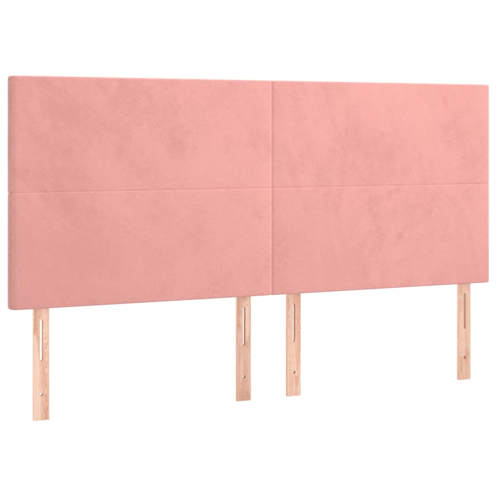 Sommier à lattes de lit et matelas LED Rose 160x200 cm Velours