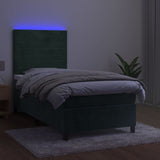 Sommier à lattes de lit matelas LED Vert foncé 80x200cm Velours