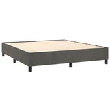 Sommier à lattes de lit avec matelas LED Gris foncé 160x200 cm