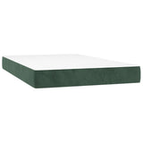 Sommier à lattes de lit matelas et LED Vert foncé 120x200 cm