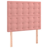 Sommier à lattes de lit matelas et LED Rose 80x200 cm Velours