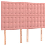 Sommier à lattes de lit matelas et LED Rose 140x190 cm Velours