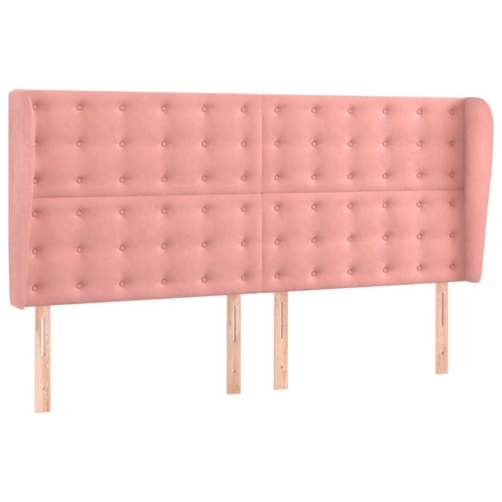 Sommier à lattes de lit matelas et LED Rose 180x200 cm Velours