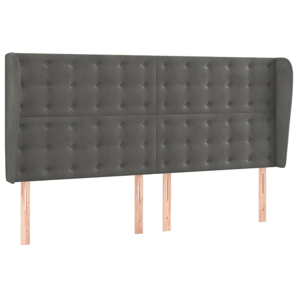 Sommier à lattes de lit matelas et LED Gris foncé 200x200 cm