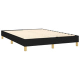 Sommier à lattes de lit avec matelas Noir 140x190 cm Tissu