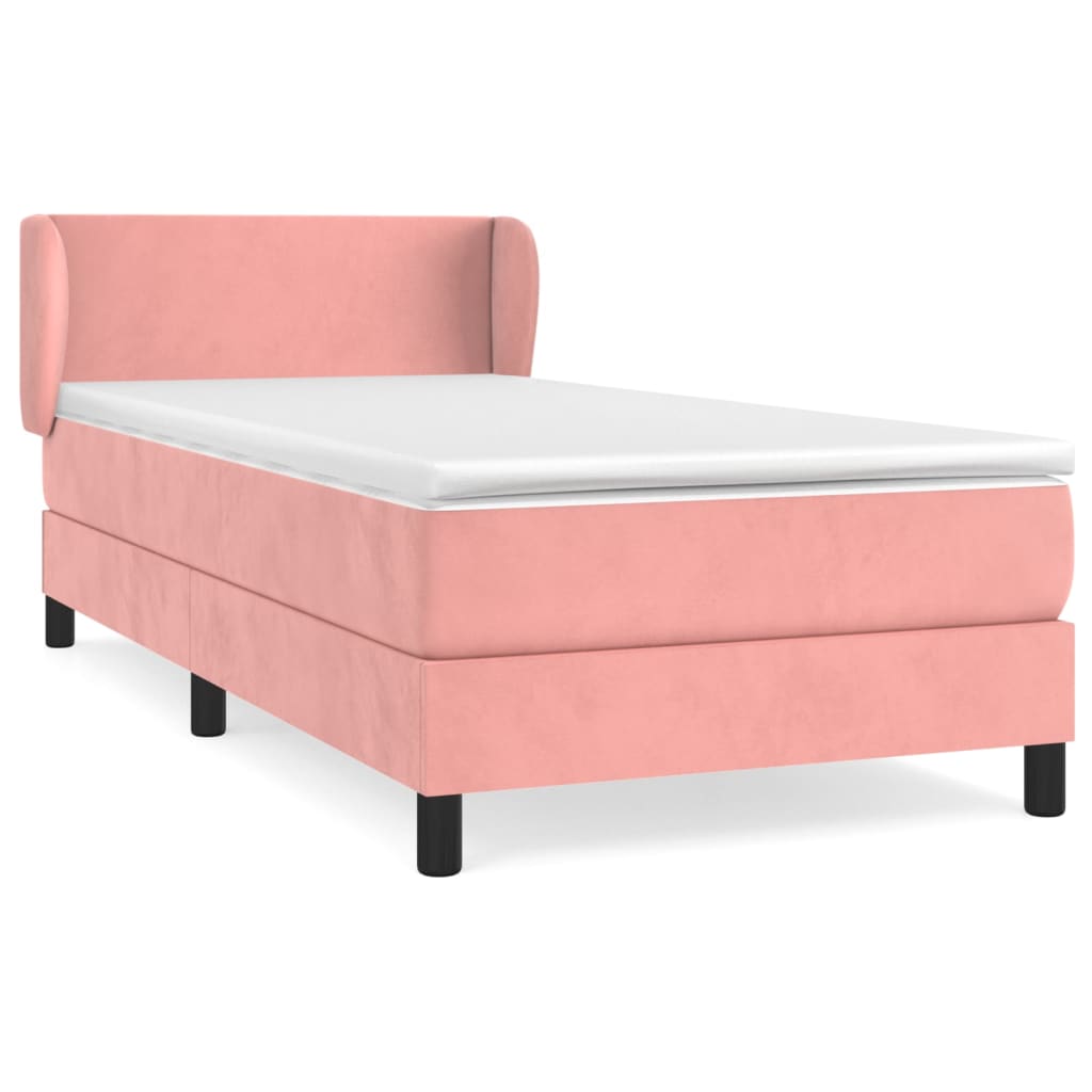 Sommier à lattes de lit avec matelas Rose 90x190 cm Velours