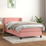 Sommier à lattes de lit avec matelas Rose 90x190 cm Velours