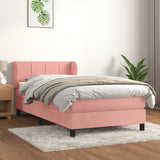 Sommier à lattes de lit avec matelas Rose 90x190 cm Velours