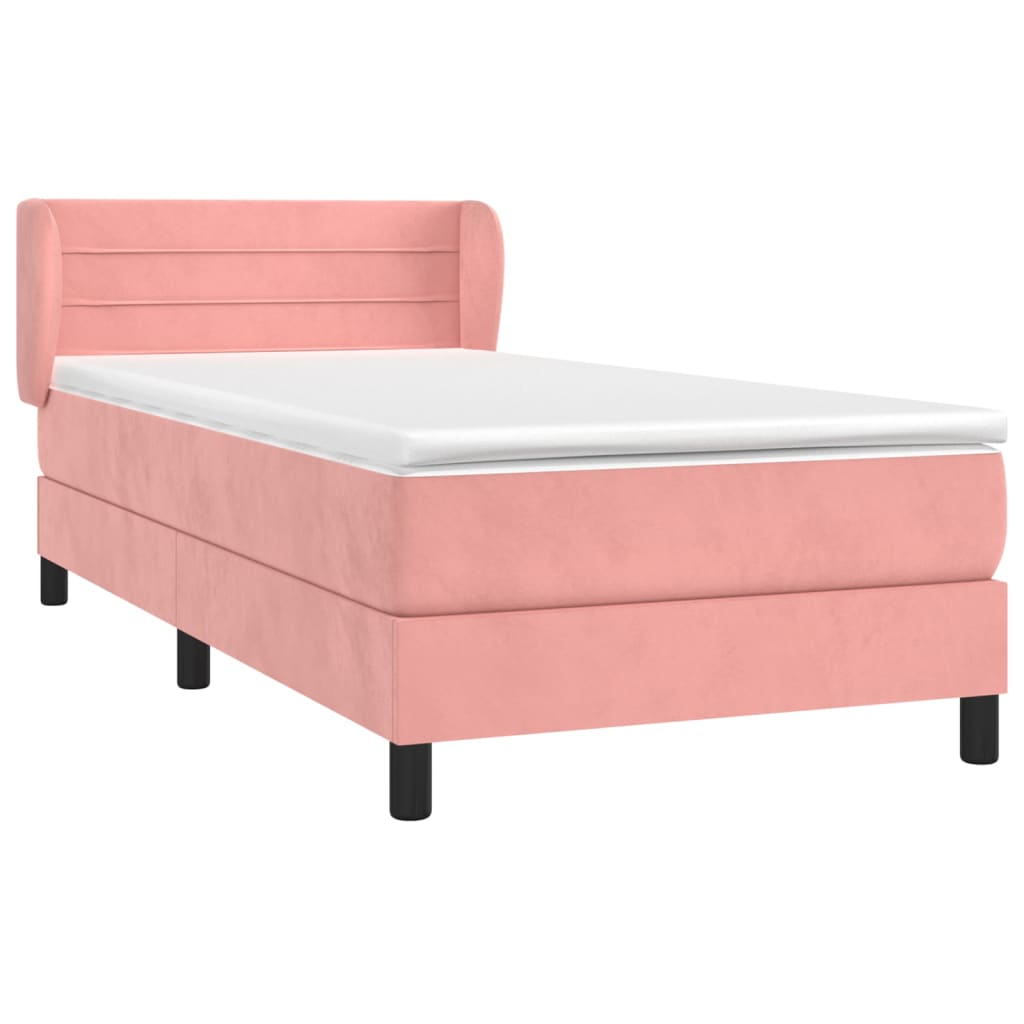 Sommier à lattes de lit avec matelas Rose 90x200 cm Velours