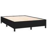 Sommier à lattes de lit avec matelas Noir 140x190 cm Tissu