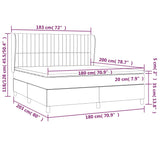 Sommier à lattes de lit avec matelas Taupe 180x200 cm Tissu