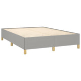 Sommier à lattes de lit avec matelas Gris clair 140x190cm Tissu