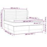 Sommier à lattes de lit avec matelas Taupe 180x200 cm Tissu