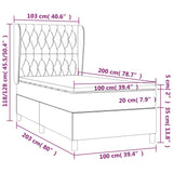 Sommier à lattes de lit avec matelas Rose 100x200 cm Velours