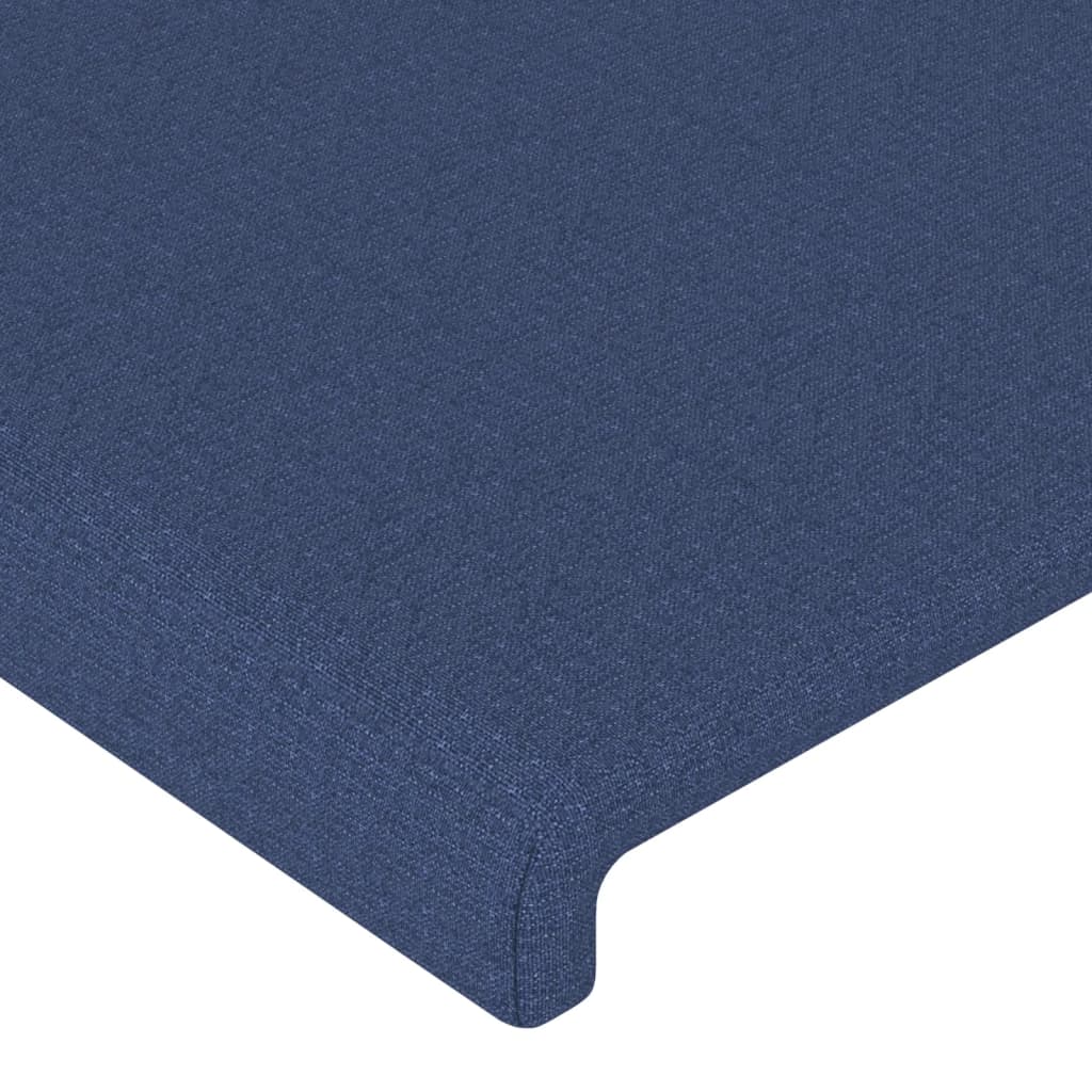 Cadre de lit sans matelas bleu 100x200 cm tissu