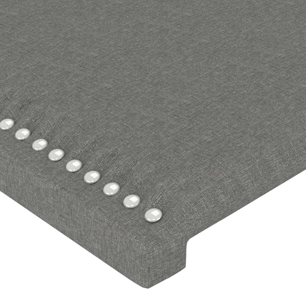 Cadre de lit sans matelas gris foncé 100x200 cm tissu