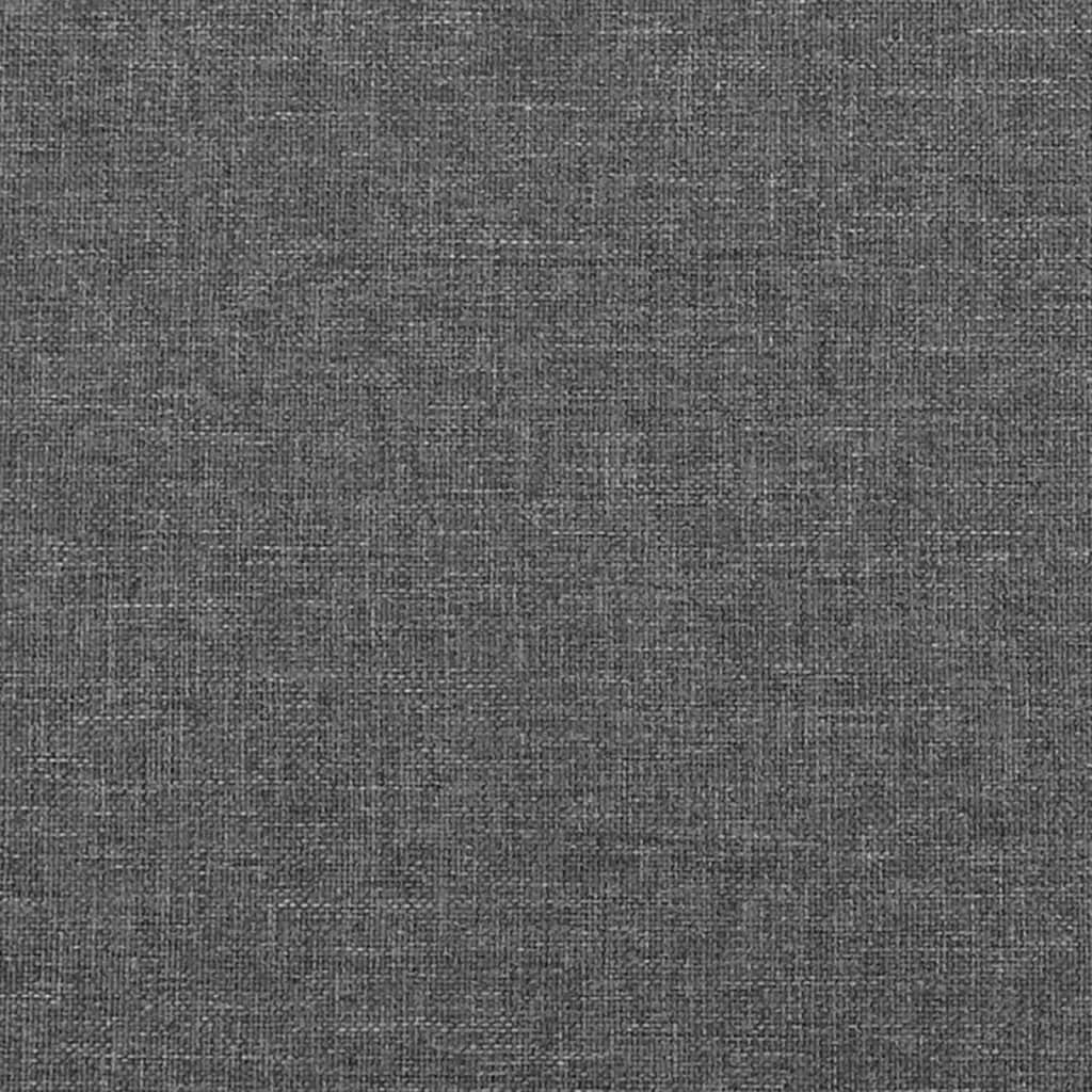 Cadre de lit sans matelas gris foncé 100x200 cm tissu