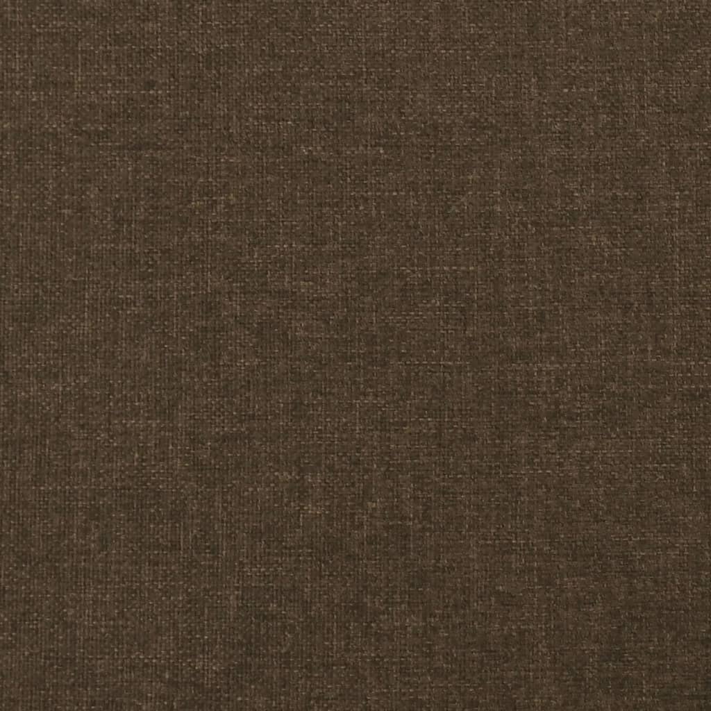 Cadre de lit sans matelas marron foncé 100x200 cm tissu