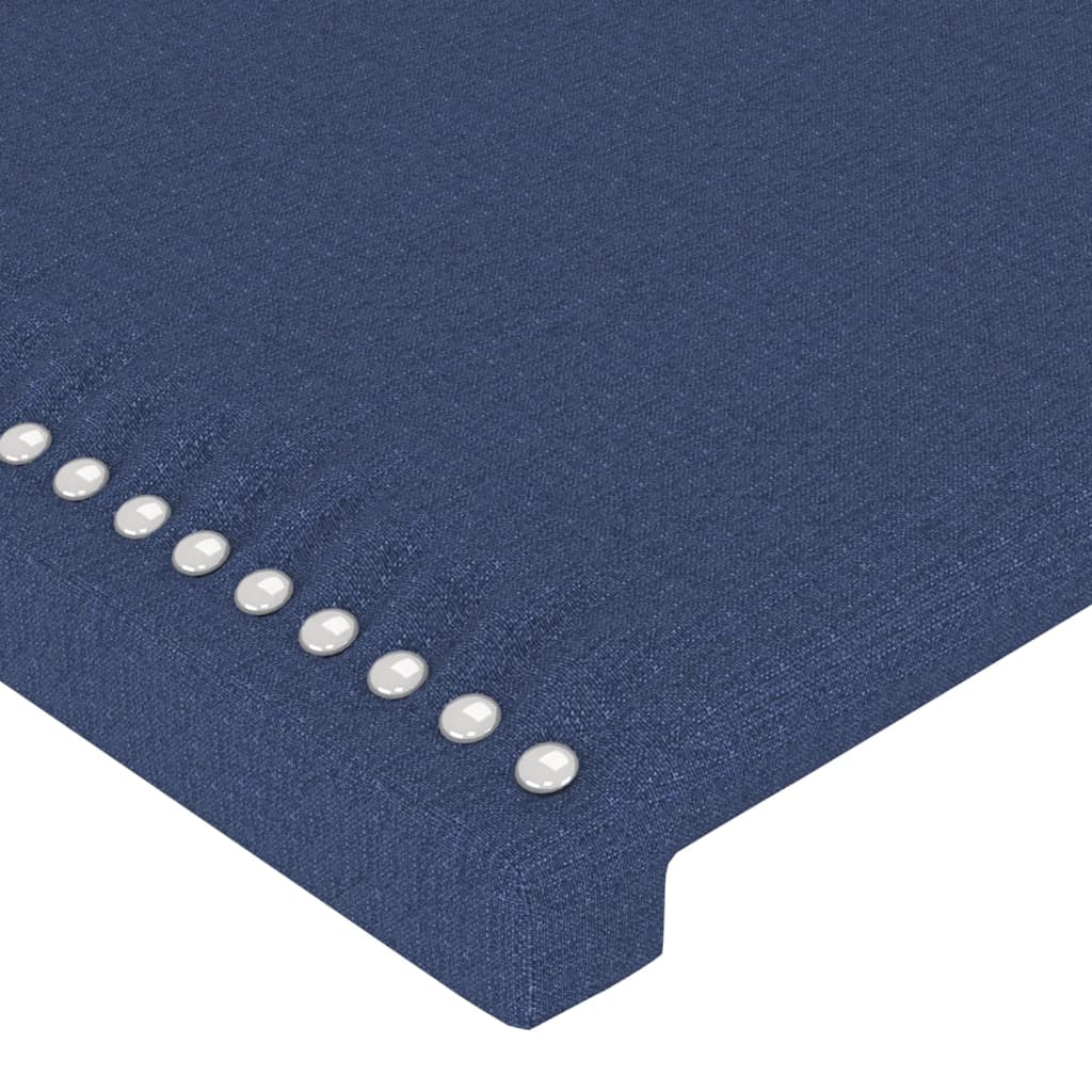 Cadre de lit sans matelas bleu 100x200 cm tissu